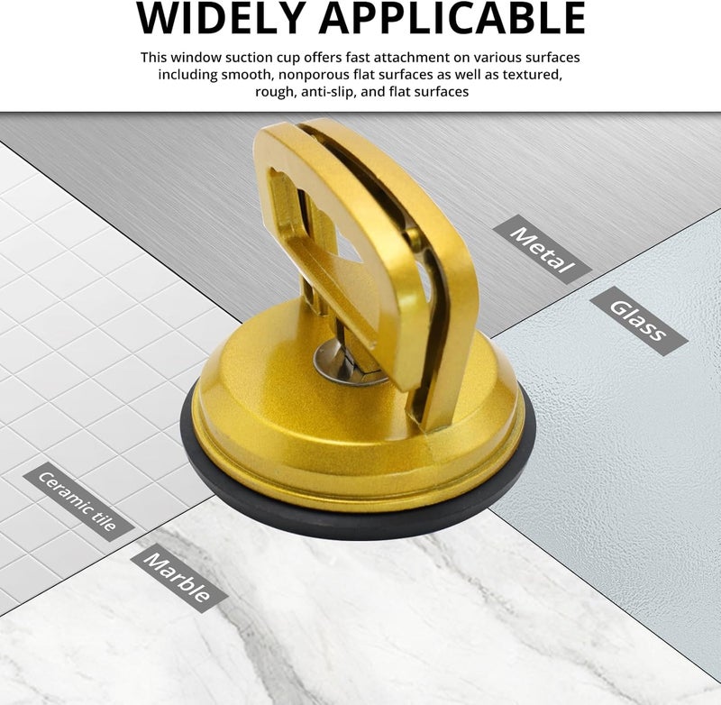 MAKERELE Glass Suction Cup Vacuum Window Lifter 4.7", Yellow Plastic Suction with Handles, for Glass,Tiles, Mirror, Granite Lifting and Objects Moving - Image 5